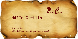 Mór Cirilla névjegykártya